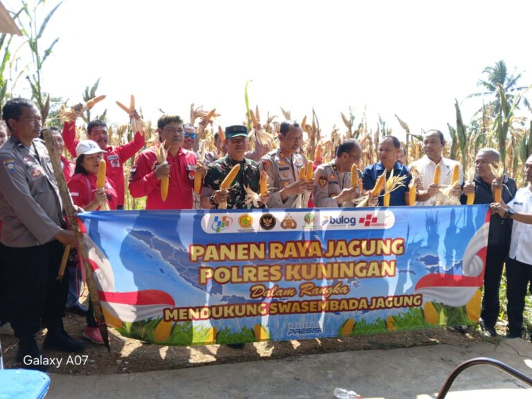 Satresnarkoba Polres Kuningan Dukung Program Swasembada Pangan melalui Pemanfaatan Lahan Produktif